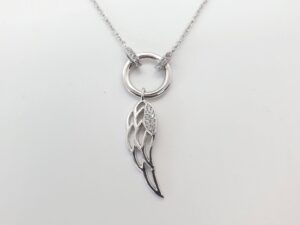 שרשרת נוצה כסף