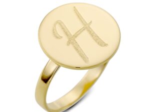טבעת חותם עם חריטה