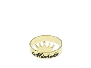 טבעת כתר חריטה