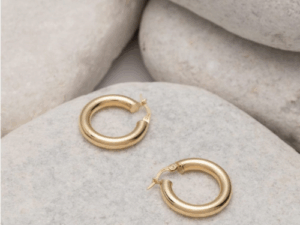 עגילי חישוקי זהב 14k