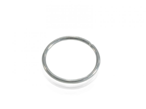 פירסינג חישוק חלק -זהב לבן 14K