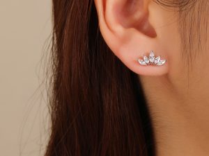 עגיל לוטוס גדול 5 עלים