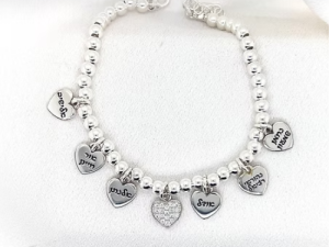 צמיד מדהים ביופיו כדורי כסף