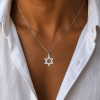 שרשרת מגן דוד ציפ כל התנך בשילוב חריטה